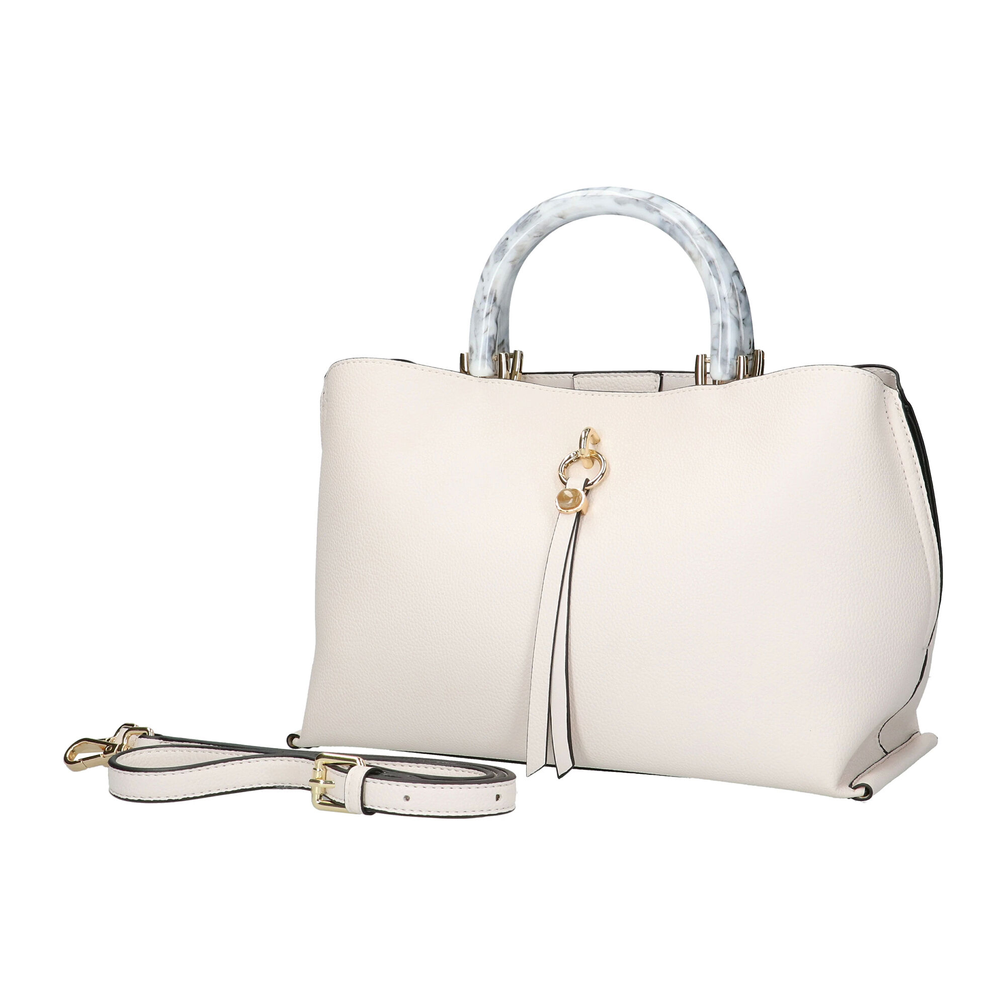  「３ポケット２ＷＡＹバッグ／ＥＳＭＥＲＡＬＤＯ　ｈａｐｐｉｎｅｓｓ」|ショルダー・メッセンジャー|ホワイト