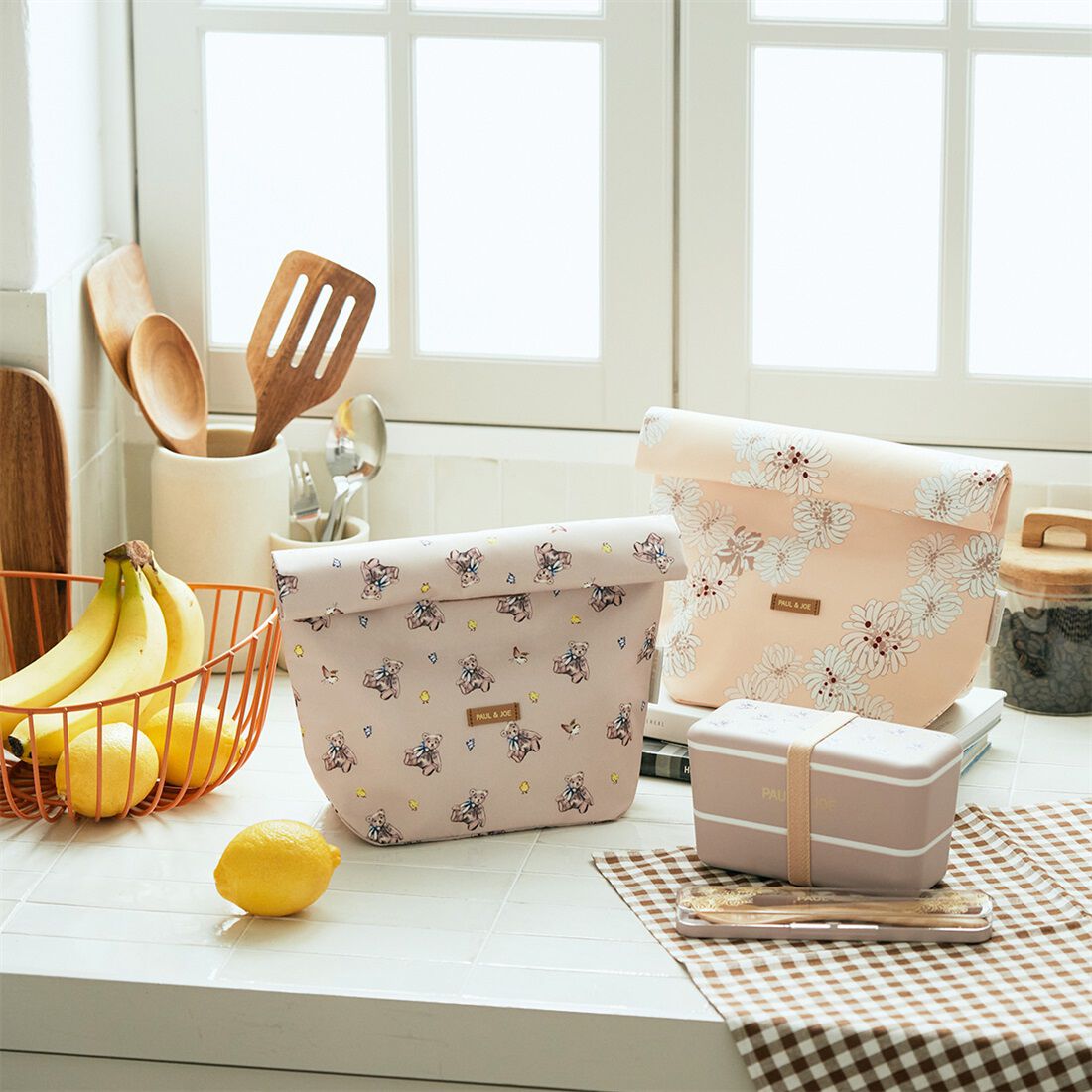 PAUL&JOE「ランチポーチ／ポール＆ジョー・ブレイクタイム」|食器・キッチングッズ|ベージュ