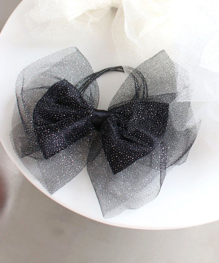 BACKYARD FAMILY「キッズ ヘアゴム リボン 通販 キラキラ 58212201 シャンテきらきらリボンヘアゴム 大きめ」|その他|