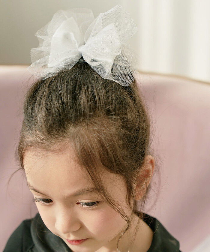 BACKYARD FAMILY「キッズ ヘアゴム リボン 通販 キラキラ 58212201 シャンテきらきらリボンヘアゴム 大きめ」|その他|