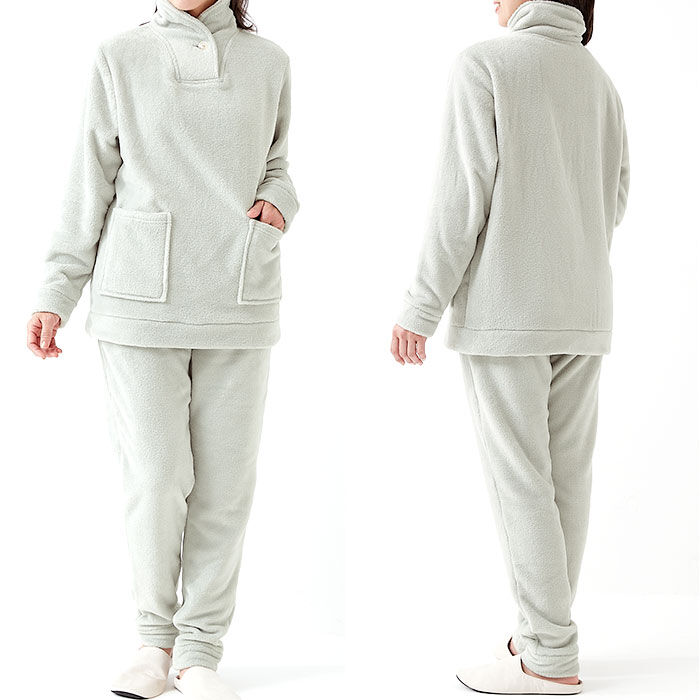 BACKYARD FAMILY「パジャマ 上下セット レディース 通販 ふわふわ フリースパジャマ 長袖 セットアップ」|ルームウェア|