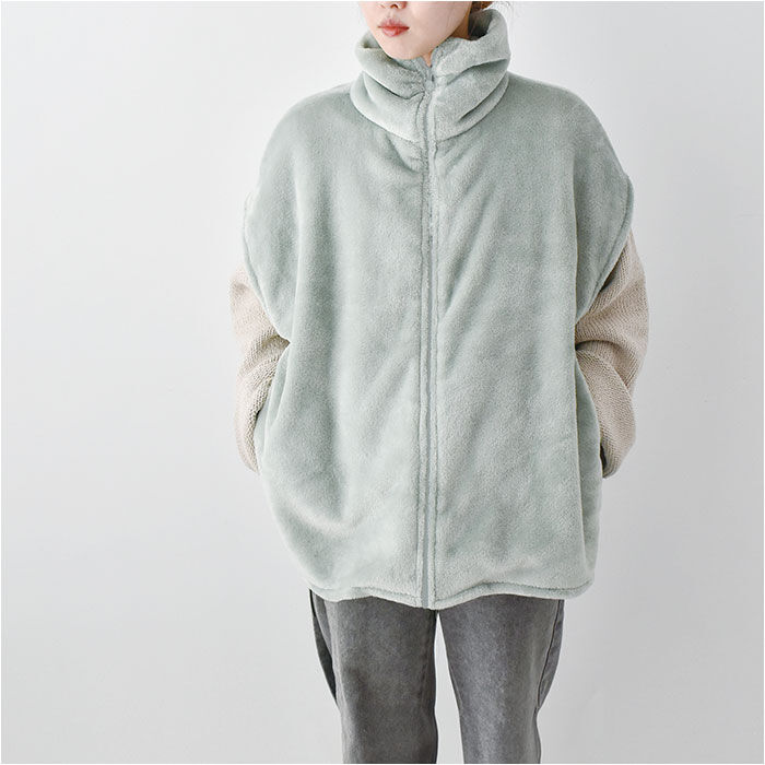 BACKYARD FAMILY「ルームウェア ベスト 通販 WARMY ジレ 着るブランケット 現代百貨 A702 レディース」|ルームウェア|