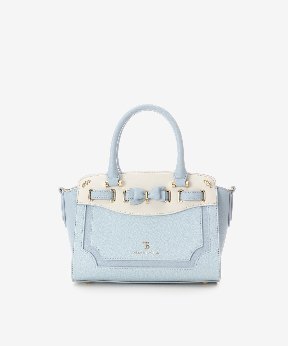 Samantha Vega「フロントリボンベルトショルダーバッグ」|ショルダー・メッセンジャー|ライトブルー