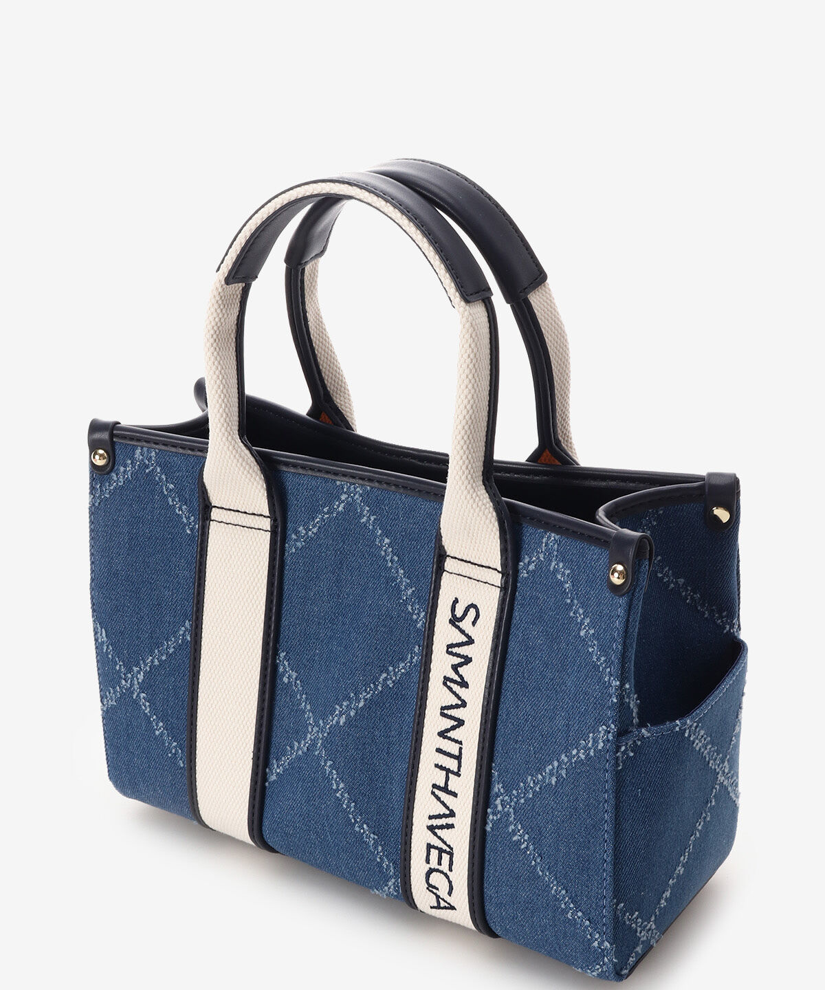 Samantha Vega「ロゴテープデニム風トート（小）」|ハンドバッグ|
