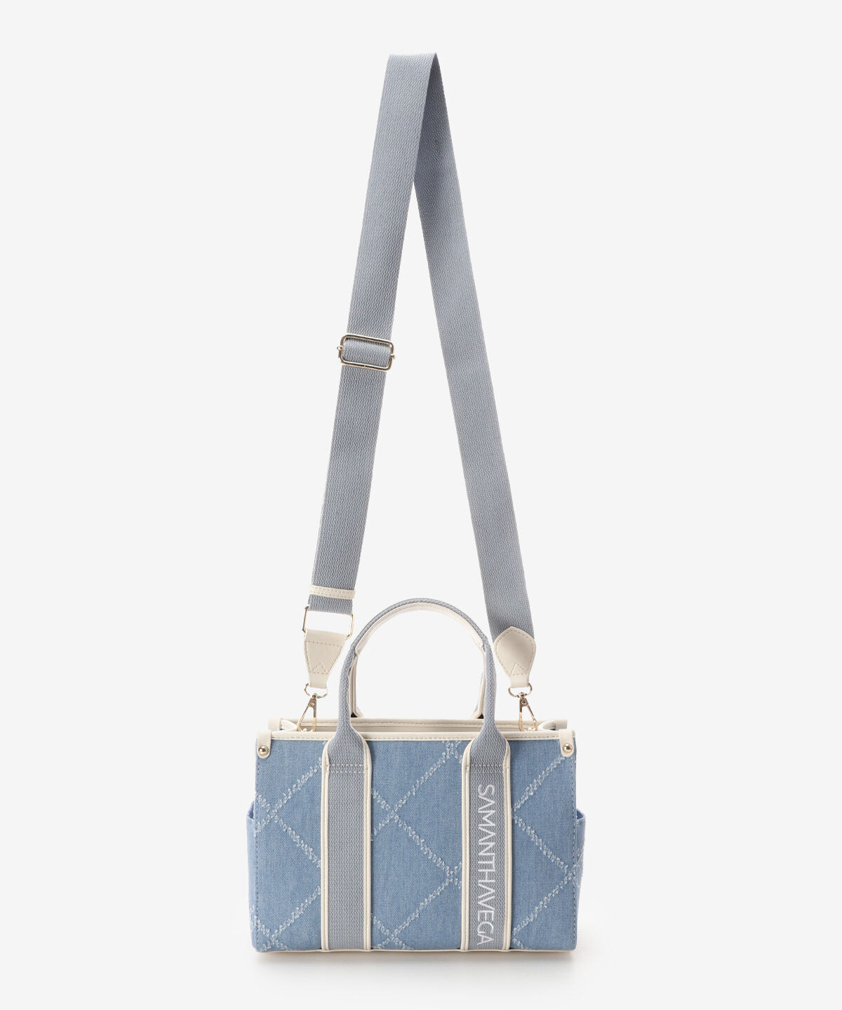 Samantha Vega「ロゴテープデニム風トート（小）」|ハンドバッグ|