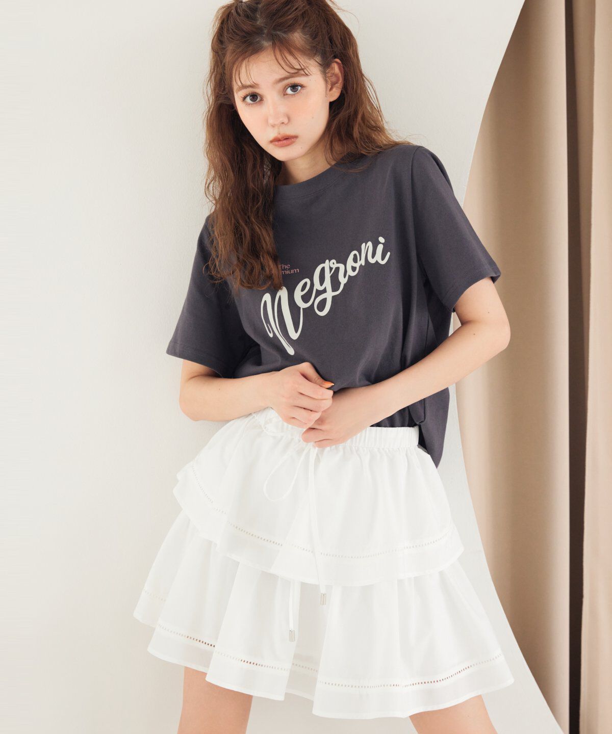 REDYAZEL「Negroni ロゴプリントＴシャツ」|Tシャツ・カットソー|ブラック