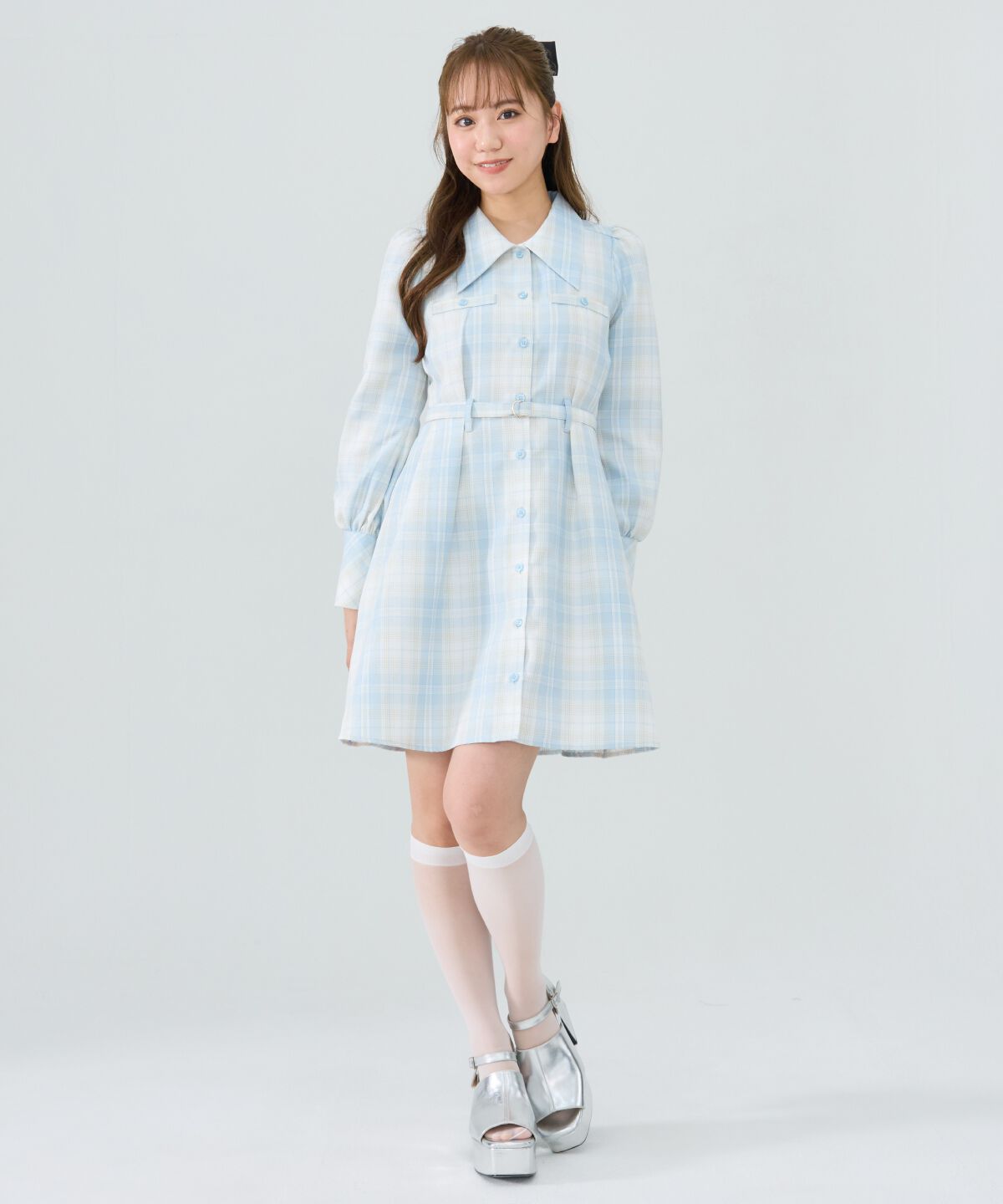 REDYAZEL「チェックミニシャツワンピース」|ワンピース|