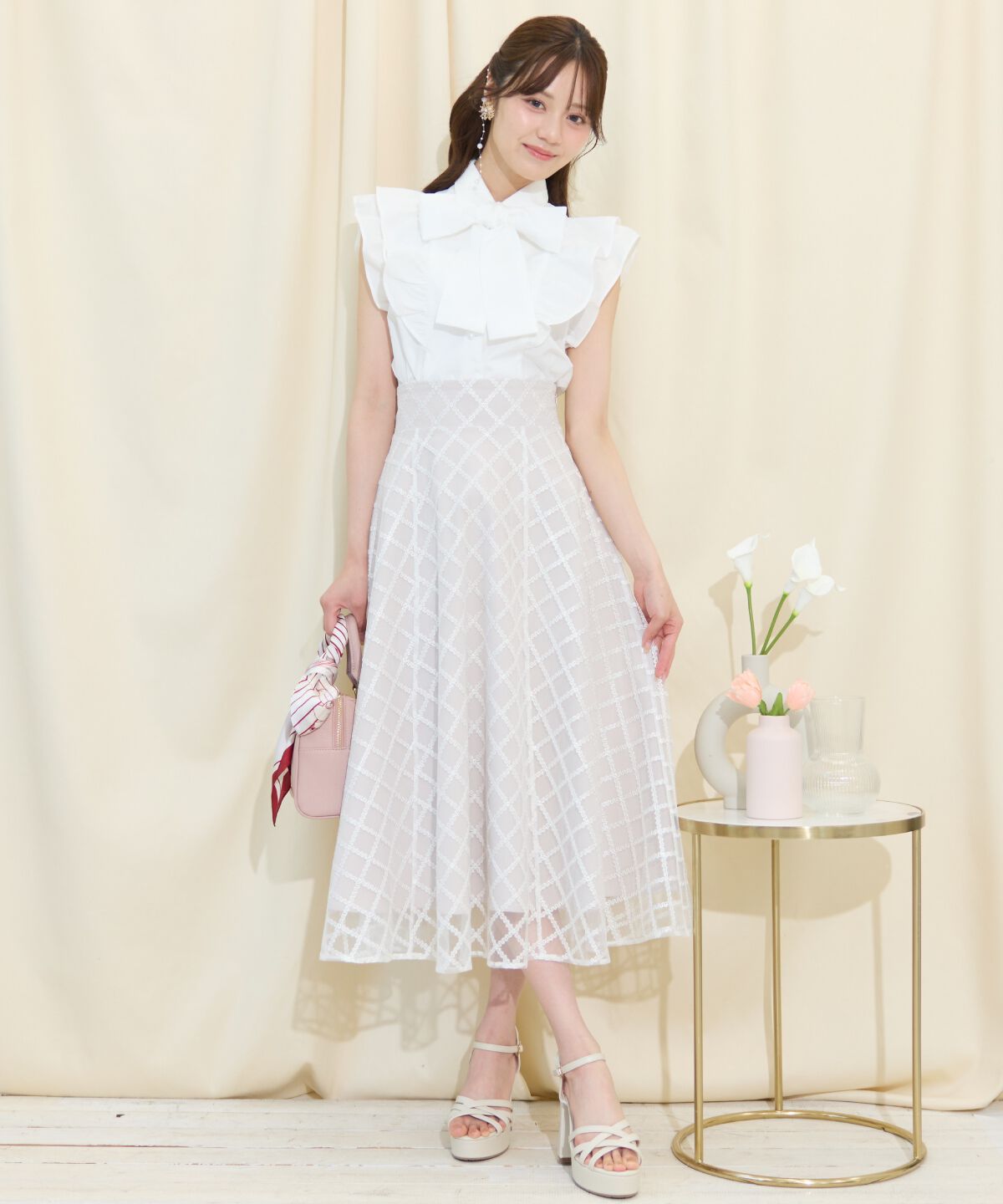 WILLSELECTION「刺繍チュールフレアスカート」|フレア|