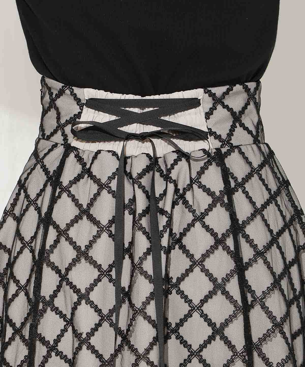 WILLSELECTION「刺繍チュールフレアスカート」|フレア|