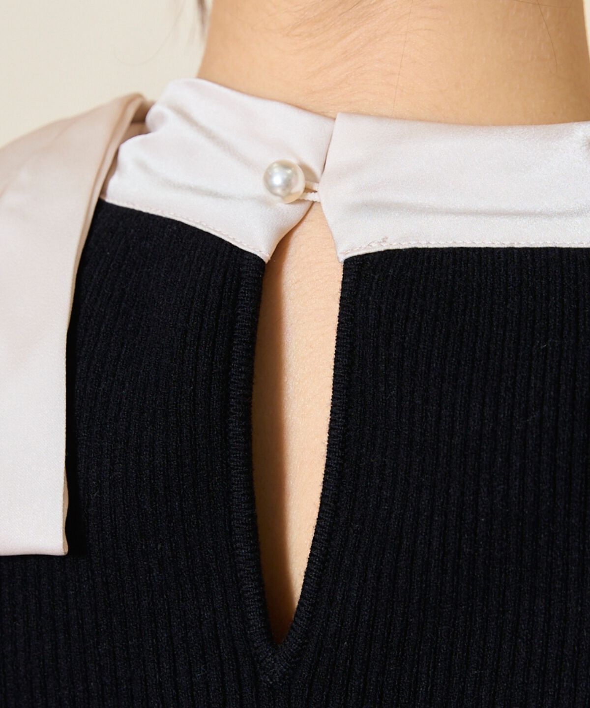 WILLSELECTION「ワンショルリボンタイリブニット」|ニット・セーター|