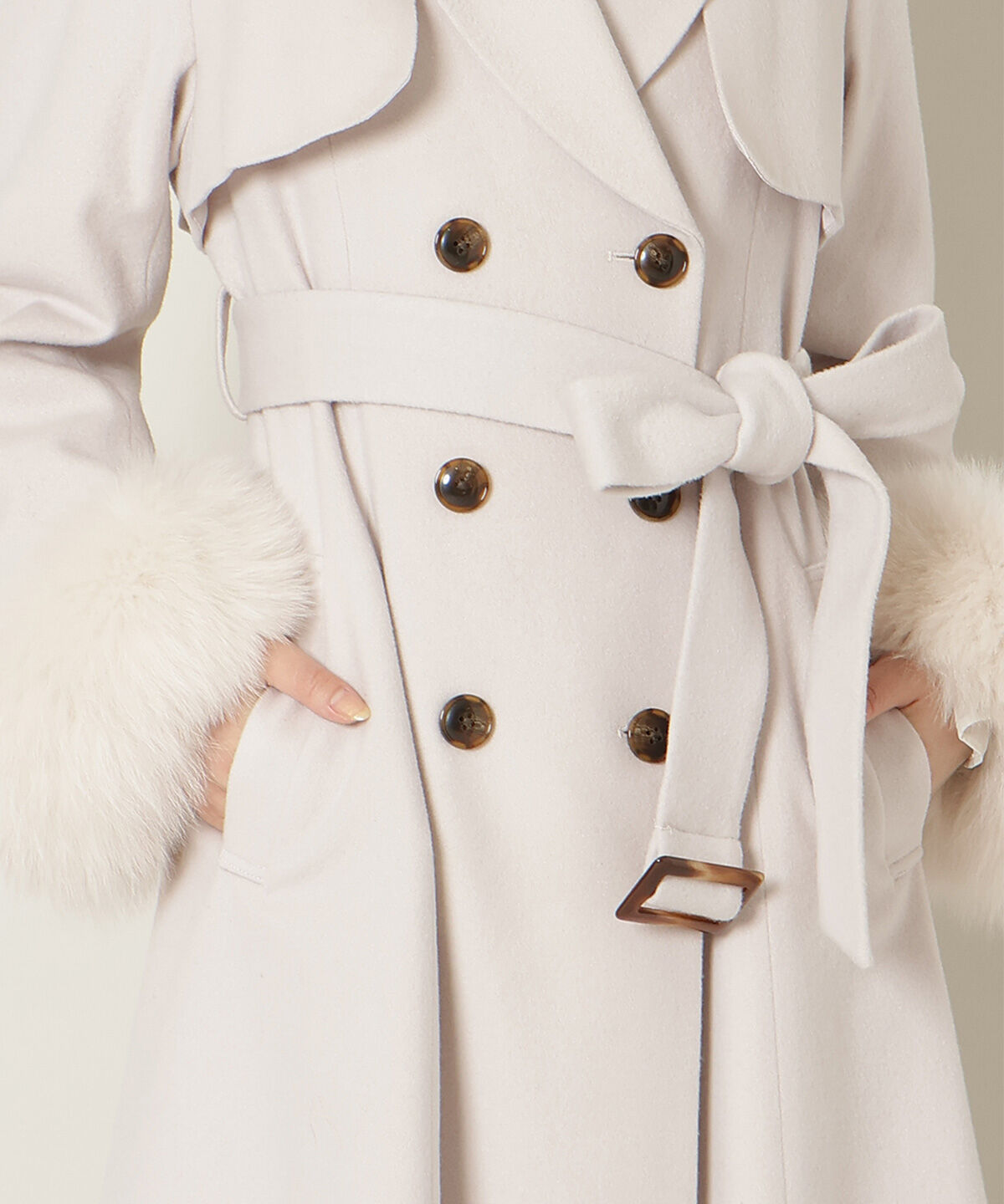 WILLSELECTION「リアルファー付きウールフレアコート」|その他|