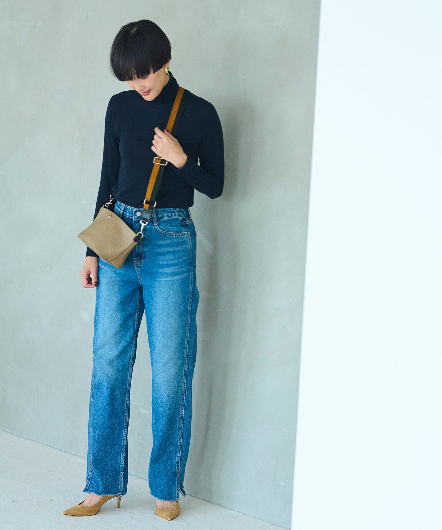 TOPKAPI BREATH「【Breath TOPKAPI】SCOTCH GRAIN スコッチグレイン プレーン バイカラー ミニ ショルダーバッグ」|ショルダー・メッセンジャー|