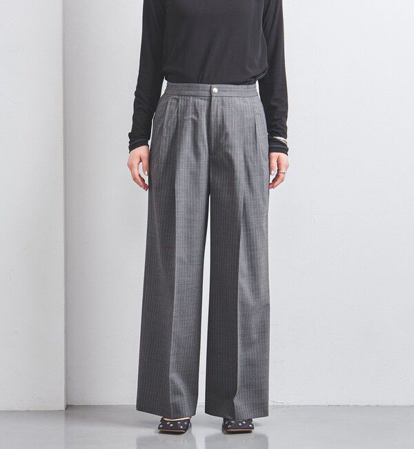 UNITED ARROWS「タック イージーパンツ」|チノ|