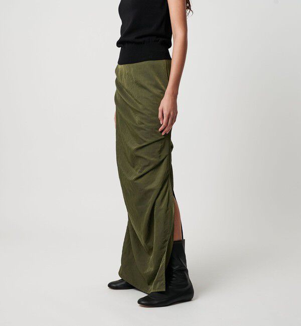 ATTISESSION「＜ATTISESSION＞ナイロン ドレープ ロング スカート」|スカート|