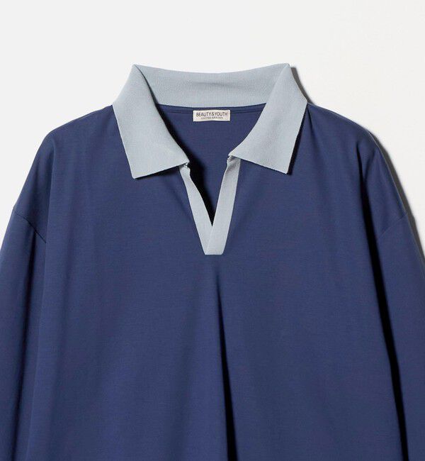 BEAUTY&YOUTH UNITED ARROWS「シャイニー スムース コンビ スキッパー カットソー」|Tシャツ・カットソー|