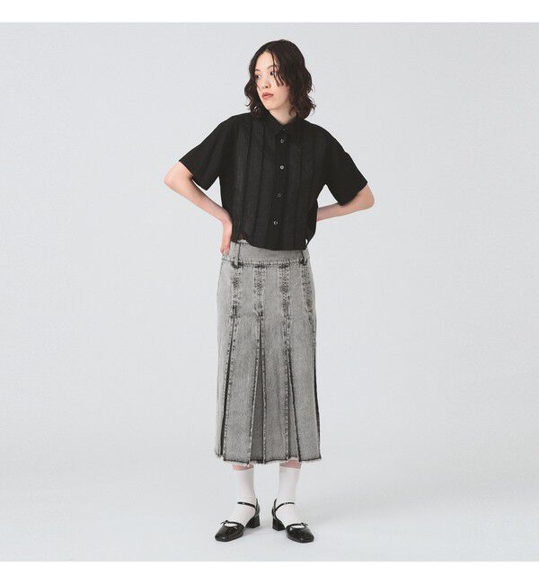 Ray BEAMS 「デニム タック ミディアム スカート」|スカート|