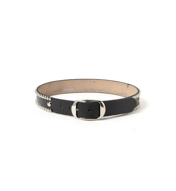 BEAMSBOY「BRACKNEY LEATHER / SAL SPOT BELT」|ベルト|BLACK