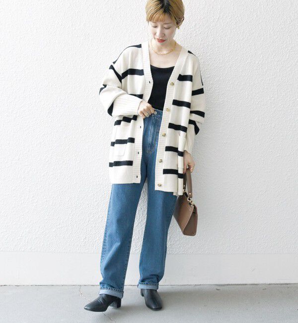 SHIPS any「SHIPS any: AQUA カシミヤ ミックス Vネック ニット カーディガン」|カーディガン|