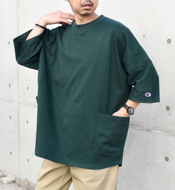 SHIPS any「【SHIPS any別注】Champion: ドルマン キャンプポケット Tシャツ 25SS◇」|Tシャツ・カットソー|