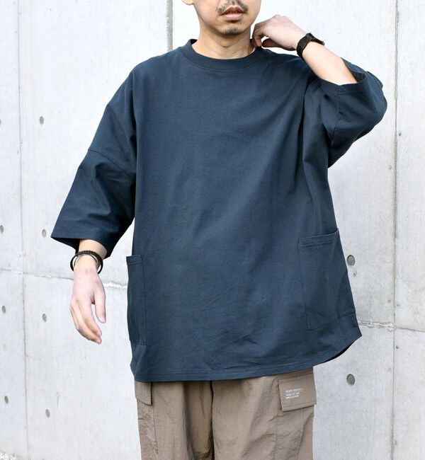 SHIPS any「【SHIPS any別注】Champion: ドルマン キャンプポケット Tシャツ 25SS◇」|Tシャツ・カットソー|