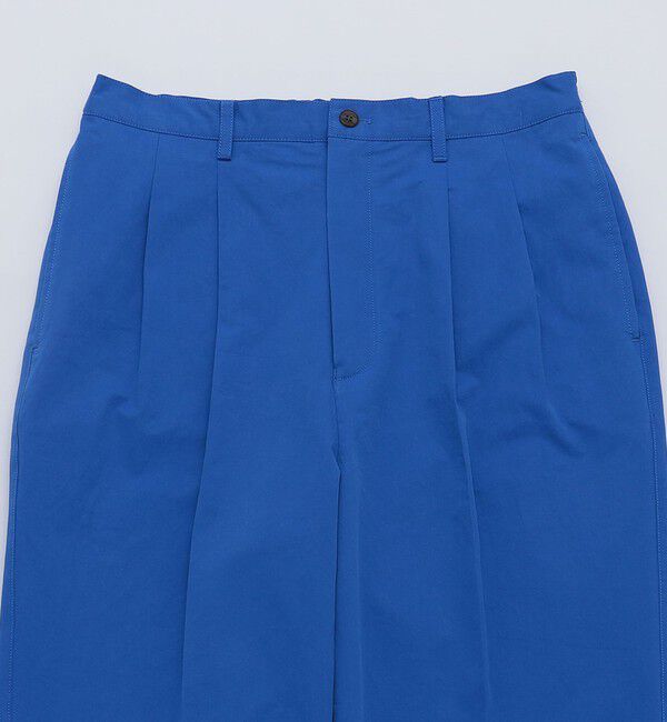 SHIPS「BATEAUX DE SHIPS: スーピマ コットン ツイル 2タック ワイドパンツ」|チノ|