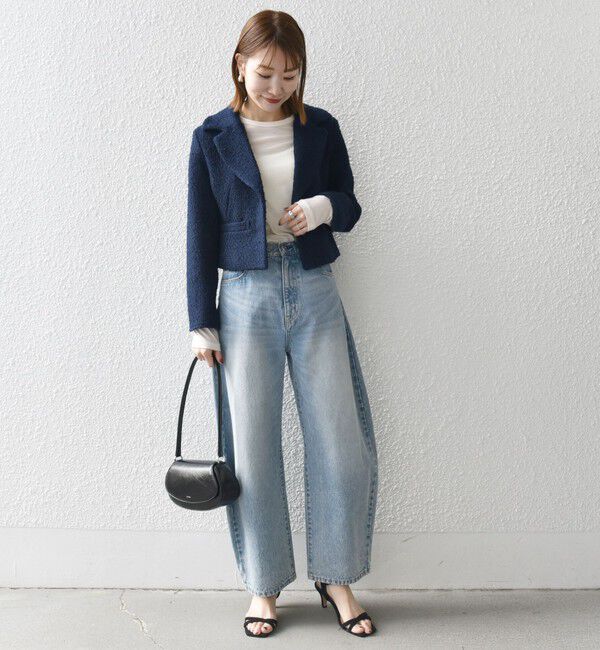 SHIPS any「SHIPS any: モール ツイード ショート テーラード ジャケット」|テーラードジャケット|