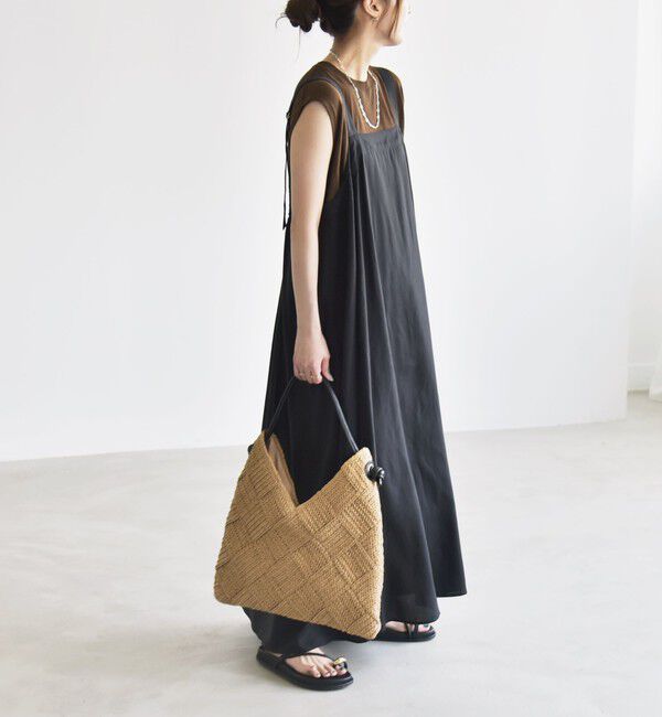 quaranciel「quaranciel:〈手洗い可能〉バックオープン ギャザー フレア ジャンパー スカート」|ワンピース|