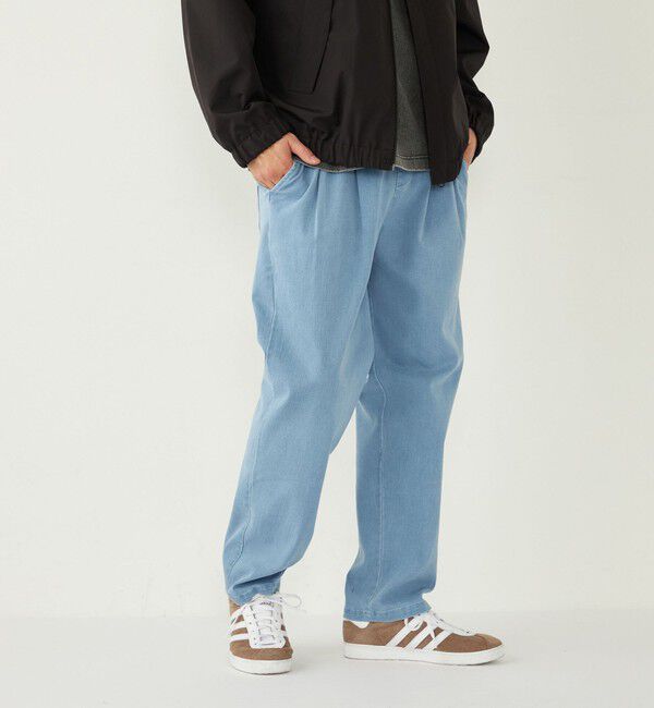SHIPS Colors 「SHIPS Colors:ライト デニム ワイド テーパード パンツ◇」|デニム|ライトブルー