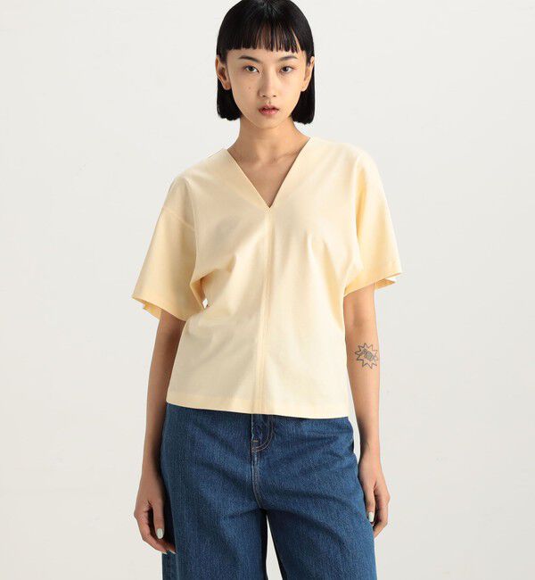 Edition「VネックフラットTシャツ」|Tシャツ・カットソー|