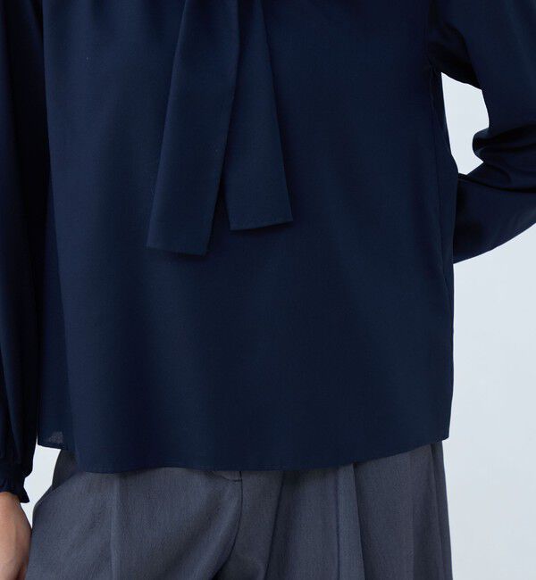 Ballsey「グロスアムンゼン フリルカラーリボンブラウス」|シャツ・ブラウス|