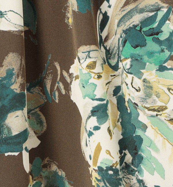 TOMORROWLAND collection「オータムガーデンプリント ネックギャザーブラウス」|シャツ・ブラウス|