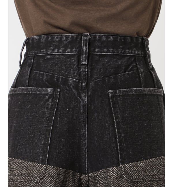  「TANAKA 別注 COMBI WIDE TROUSERS ST-232CS-HE[herringbone]：デニムパンツ」|デニム|