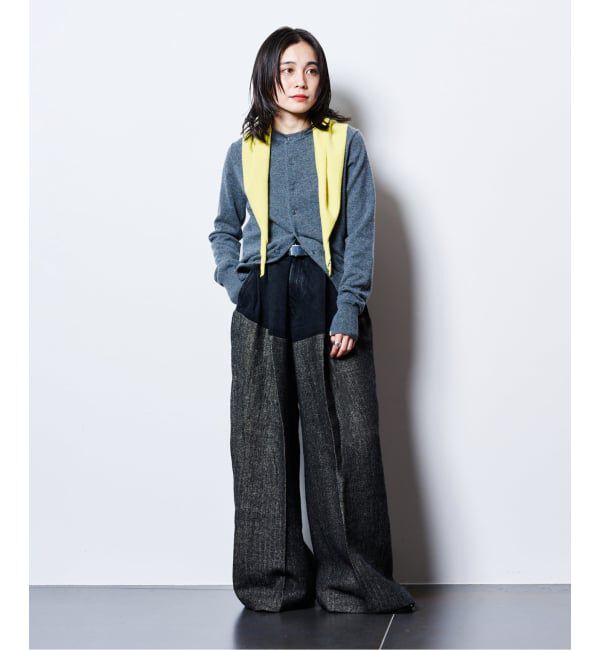  「TANAKA 別注 COMBI WIDE TROUSERS ST-232CS-HE[herringbone]：デニムパンツ」|デニム|