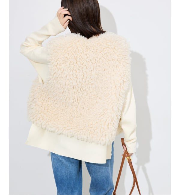 SLOBE IENA「《セットアップ対応可/WEB限定/追加》コットンダブルフェイスプルオーバー」|ニット・セーター|