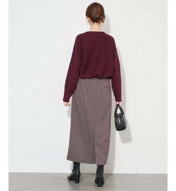 SLOBE IENA「《セットアップ対応可/WEB限定/追加》コットンダブルフェイスプルオーバー」|ニット・セーター|