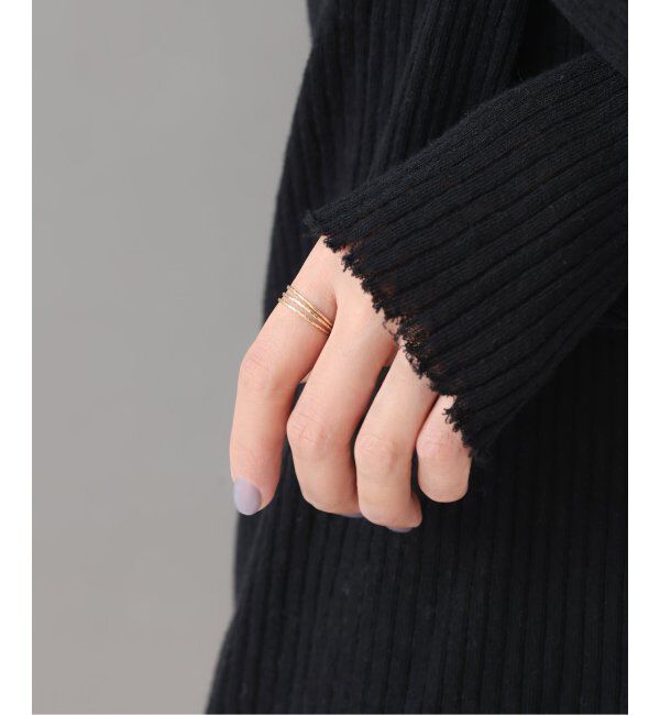 Lilas by Spick&Span「テクスチャー3本リング K10」|リング|