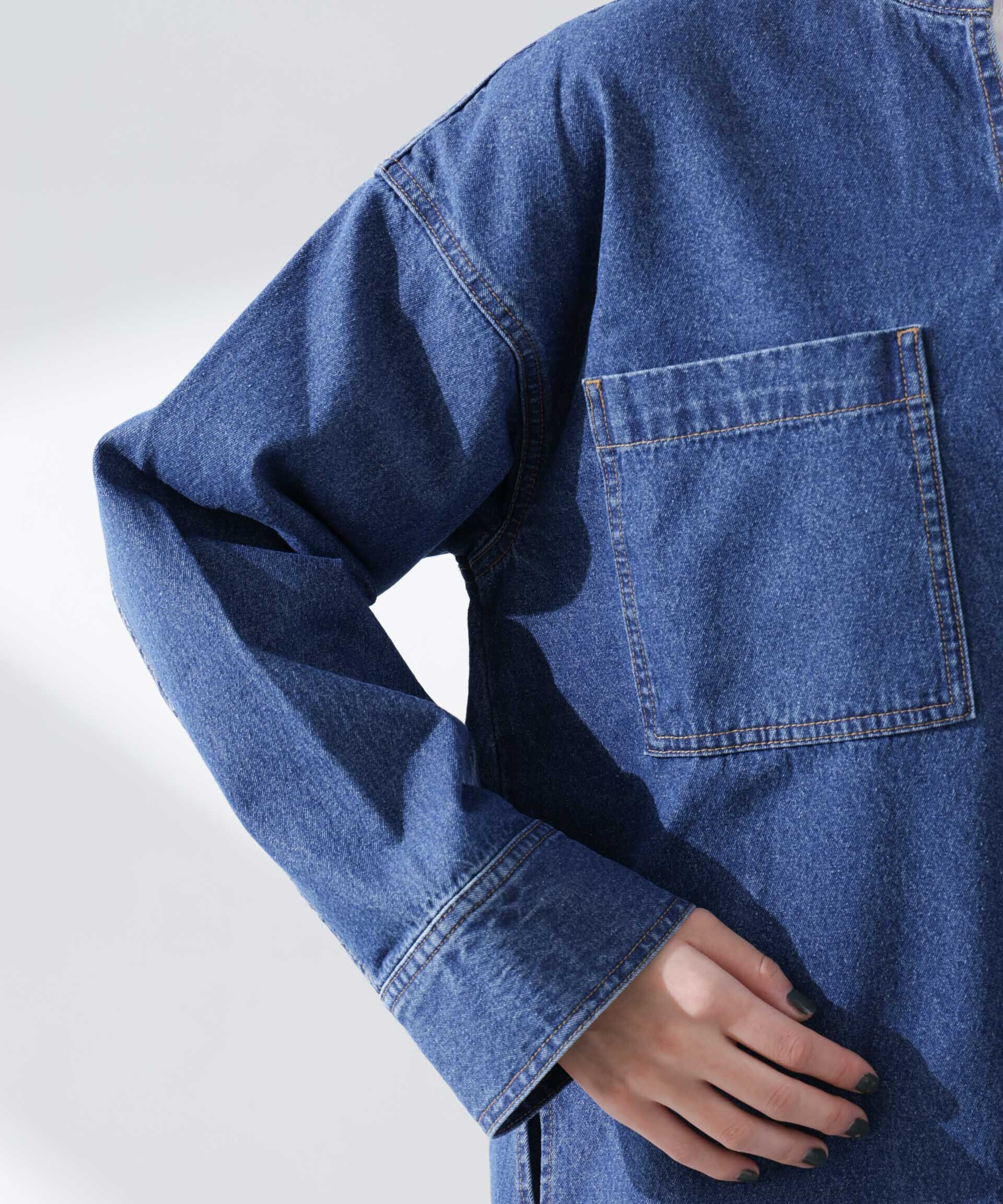 nano･universe「デニムポケットプルオーバー（セットアップ可）」|シャツ・ブラウス|