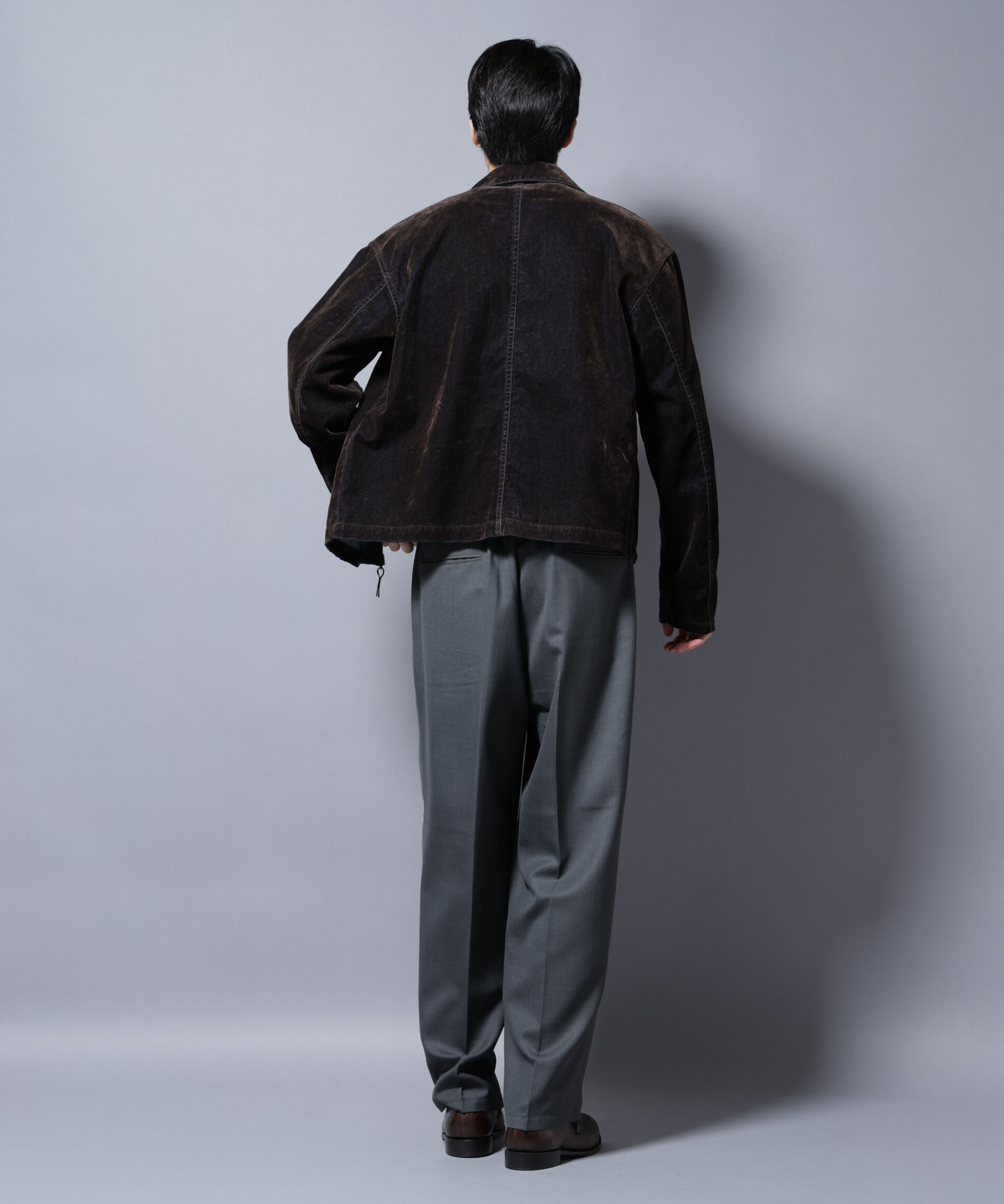 nano･universe「フロッキーデニム スポーツジャケット」|ブルゾン・スタジャン|