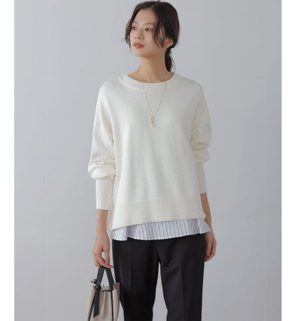 組曲「コットンカシミヤMIX クルーネックニット」|ニット・セーター|