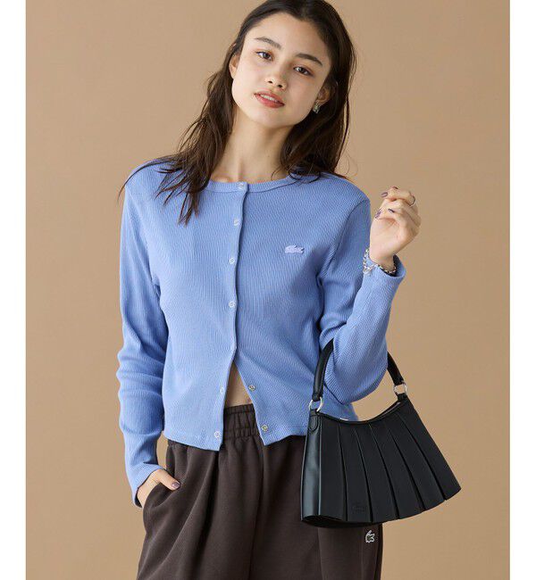 LACOSTE「LENGLEN レザープリーツハンドバッグ」|ハンドバッグ|