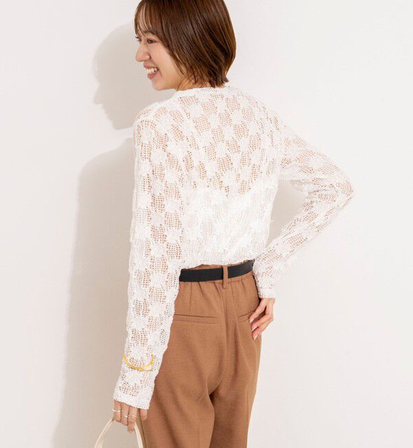 NOLLEY'S「ウォッシャブルレースロンT」|Tシャツ・カットソー|