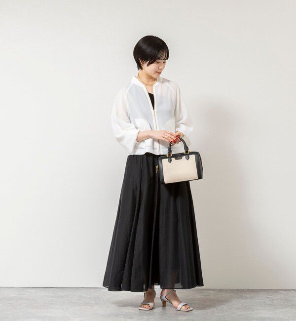 NOLLEY'S sophi「ウォッシャブルカラミメッシュジップアップブルゾン」|ブルゾン・スタジャン|