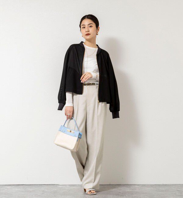 NOLLEY'S sophi「ウォッシャブルカラミメッシュジップアップブルゾン」|ブルゾン・スタジャン|