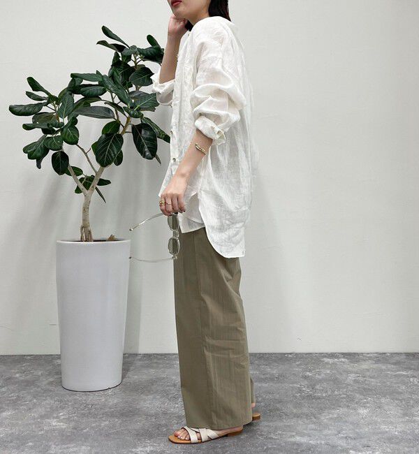 fredy emue「綿ナイロンストレッチセミワイドパンツ」|チノ|