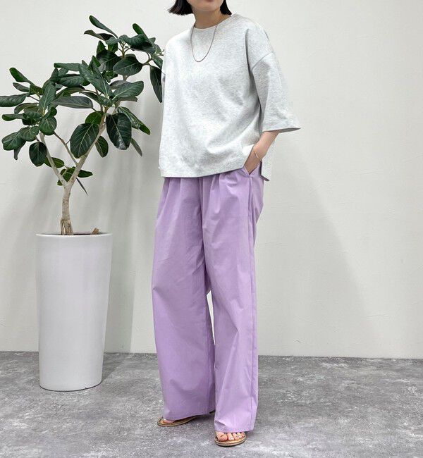 fredy emue「綿ナイロンストレッチセミワイドパンツ」|チノ|