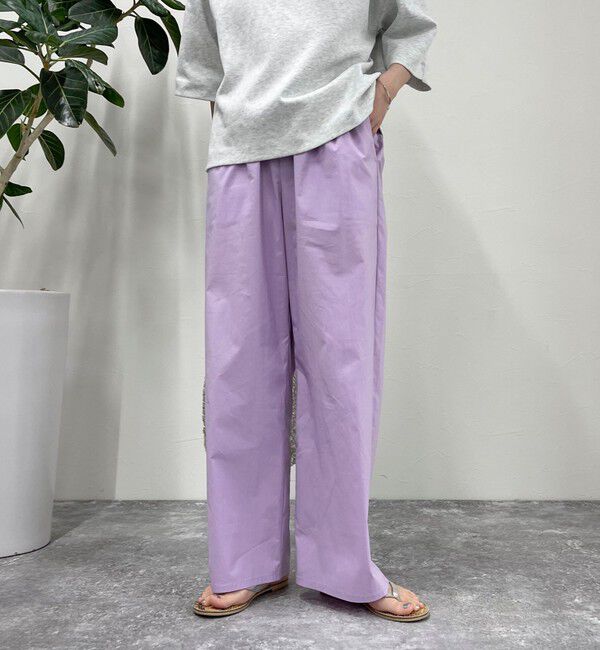 fredy emue「綿ナイロンストレッチセミワイドパンツ」|チノ|