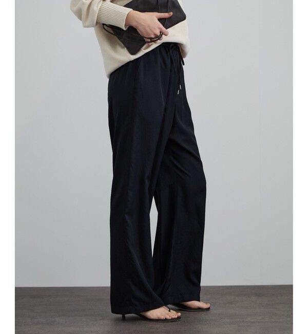 SALON adam et rope'「アセテートツイルイージーリラックスパンツ / セットアップ対応」|チノ|