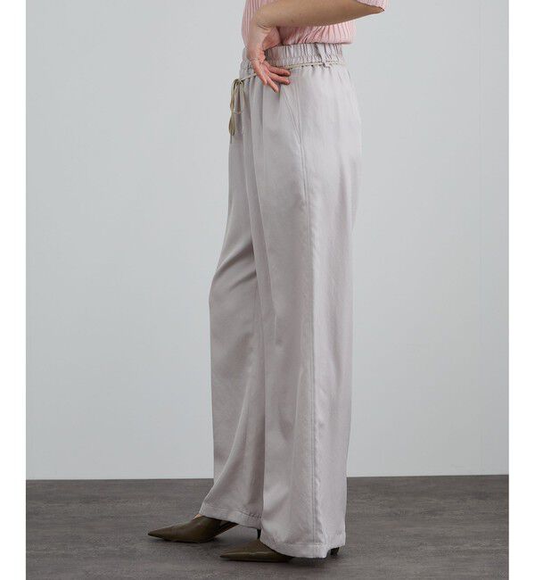 SALON adam et rope'「アセテートツイルイージーリラックスパンツ / セットアップ対応」|チノ|