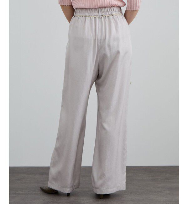 SALON adam et rope'「アセテートツイルイージーリラックスパンツ / セットアップ対応」|チノ|