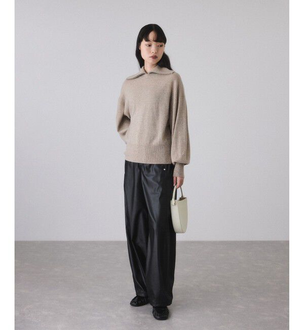 ADAM ET ROPE'「カシミア混ZIPタートルネックプルオーバー」|ニット・セーター|